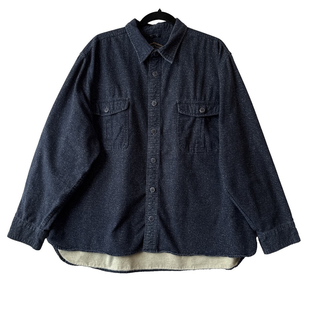 Freedom Foundry Fleece Lined Flannel Button Up Shirt Jacket Shacket‎ XXL Blue